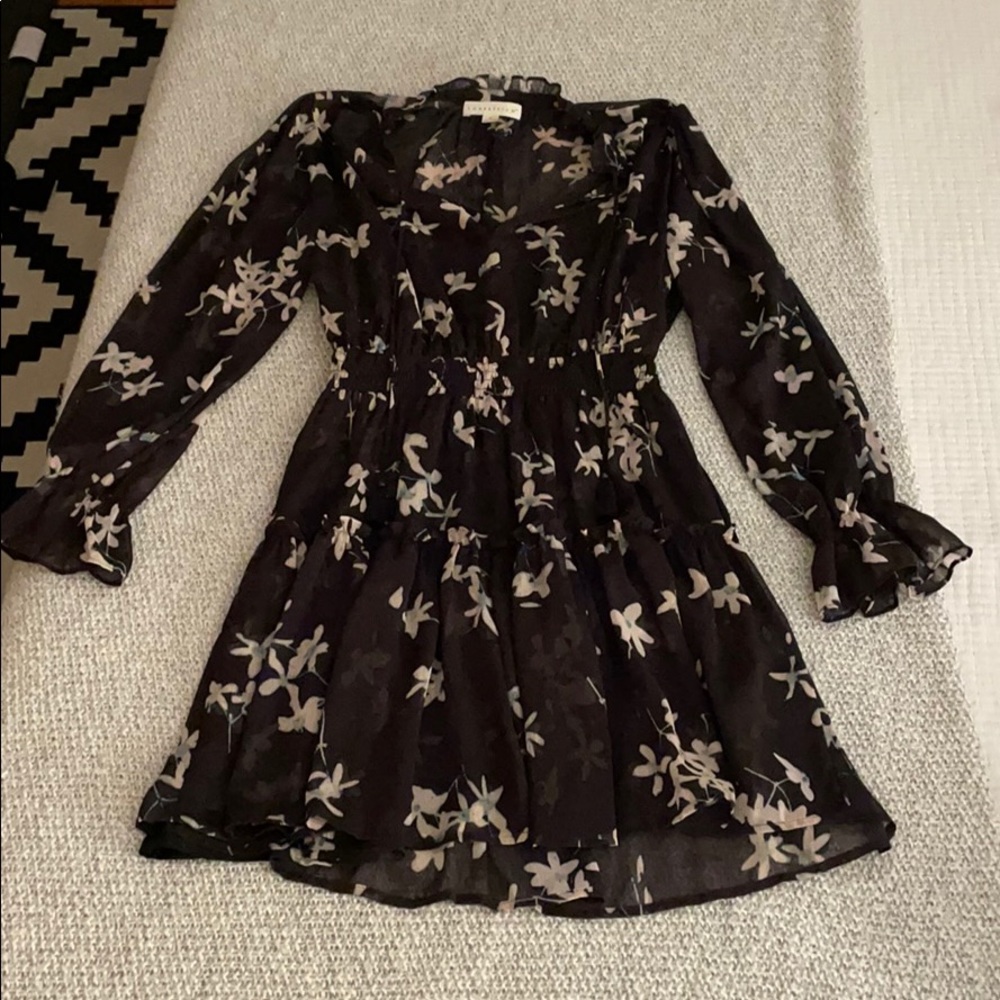 Size S black floral dress, Lovestich